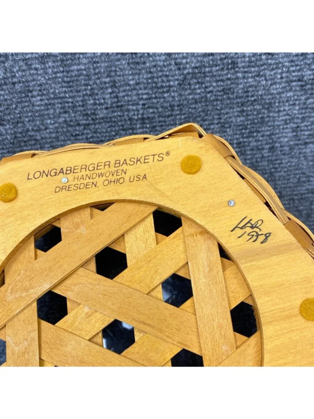 Longaberger Basket Set 3 Nesting Generations Wood Lids Protectors 10 7 5.5 Inch